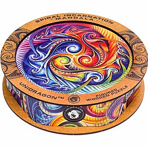 פאזל עץ Unidragon בצורות מיוחדות Mandala Spiral Incarnation size King פאזל עץ Unidragon בצורות מיוחדות Mandala Spiral Incarnation size King