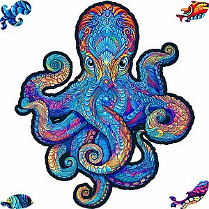 פאזל עץ Unidragon בצורות מיוחדות Magnetic Octopus size King פאזל עץ Unidragon בצורות מיוחדות Magnetic Octopus size King